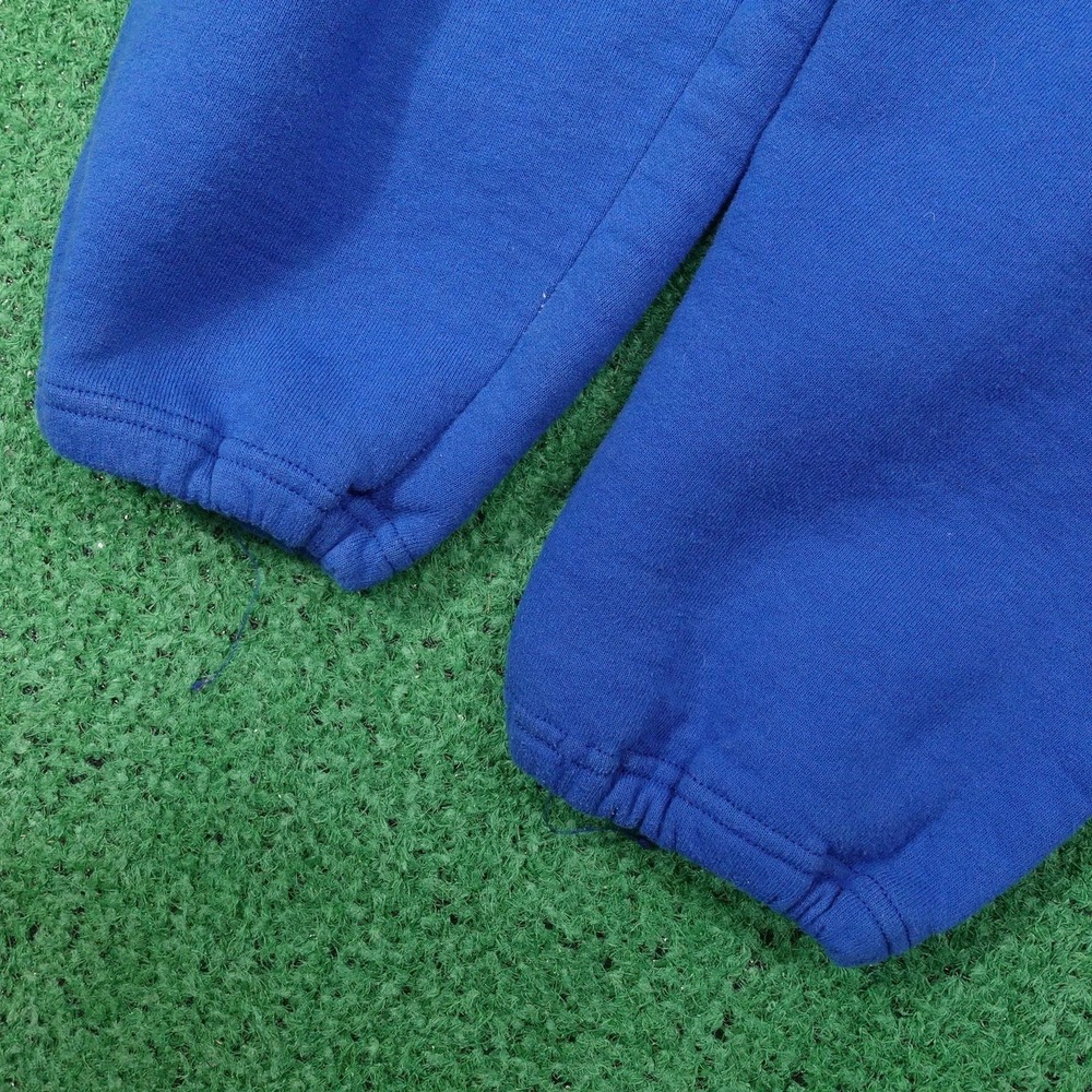 Vintage Russell Athletic Pants S Blue Fleece Sweatpants Elastic Made USA 90s - Picture 5 of 10